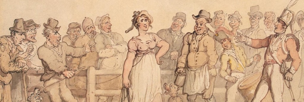 "Selling a Wife" by Thomas Rowlandson, 1812-14. Repost from The Georgian Bawdyhouse.