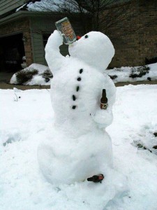 drinking snowman